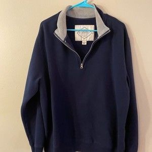 St. John's Bay, Men's Jacket, Size XL, Blue Body with gray collar